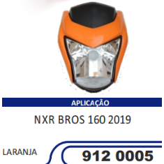 Carenagem Farol Completa Compatível NXR-160 Bros ESDD 2019 (Laranja) Sportive